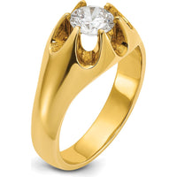 10K Yellow Gold Polished Fancy Men's Ring Mounting by IBGoodman
