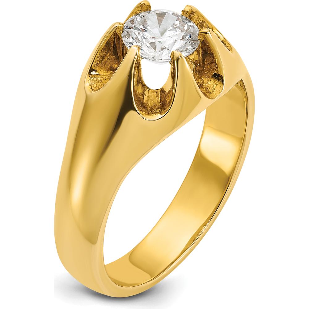 10K Yellow Gold Polished Fancy Men's Ring Mounting by IBGoodman