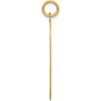 10K Yellow Gold Polished Heart Charm Pendant - Engravable Design