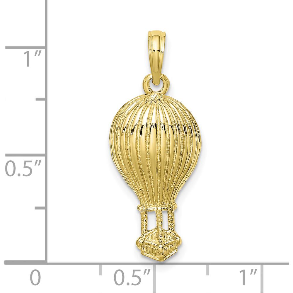 10K Yellow Gold Polished Hot Air Balloon Charm - 28.4mm Length