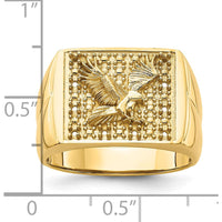 10K Yellow Gold Polished Men's Ring Mounting - Customizable Design for Personalized Stones