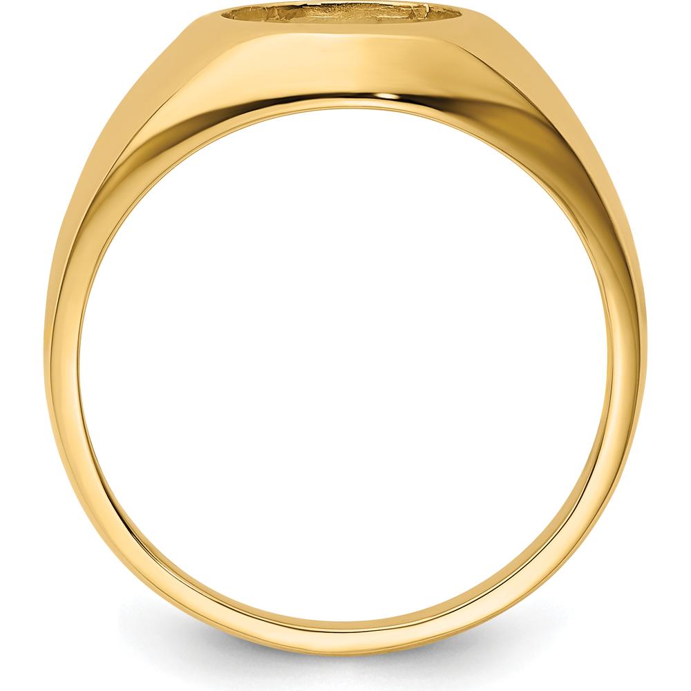 10K Yellow Gold Polished Men's Ring Mounting with Tapered Band - Solid Customizable Setting