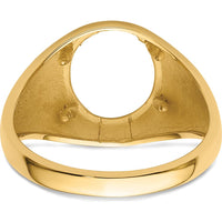 10K Yellow Gold Polished Men's Ring Mounting with Tapered Band - Solid Customizable Setting
