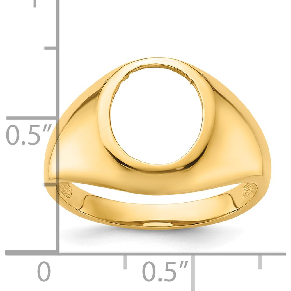 10K Yellow Gold Polished Men's Ring Mounting with Tapered Band - Solid Customizable Setting