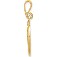 10K Yellow Gold Polished Musical Notes Pendant - Elegant Music-Themed Charm