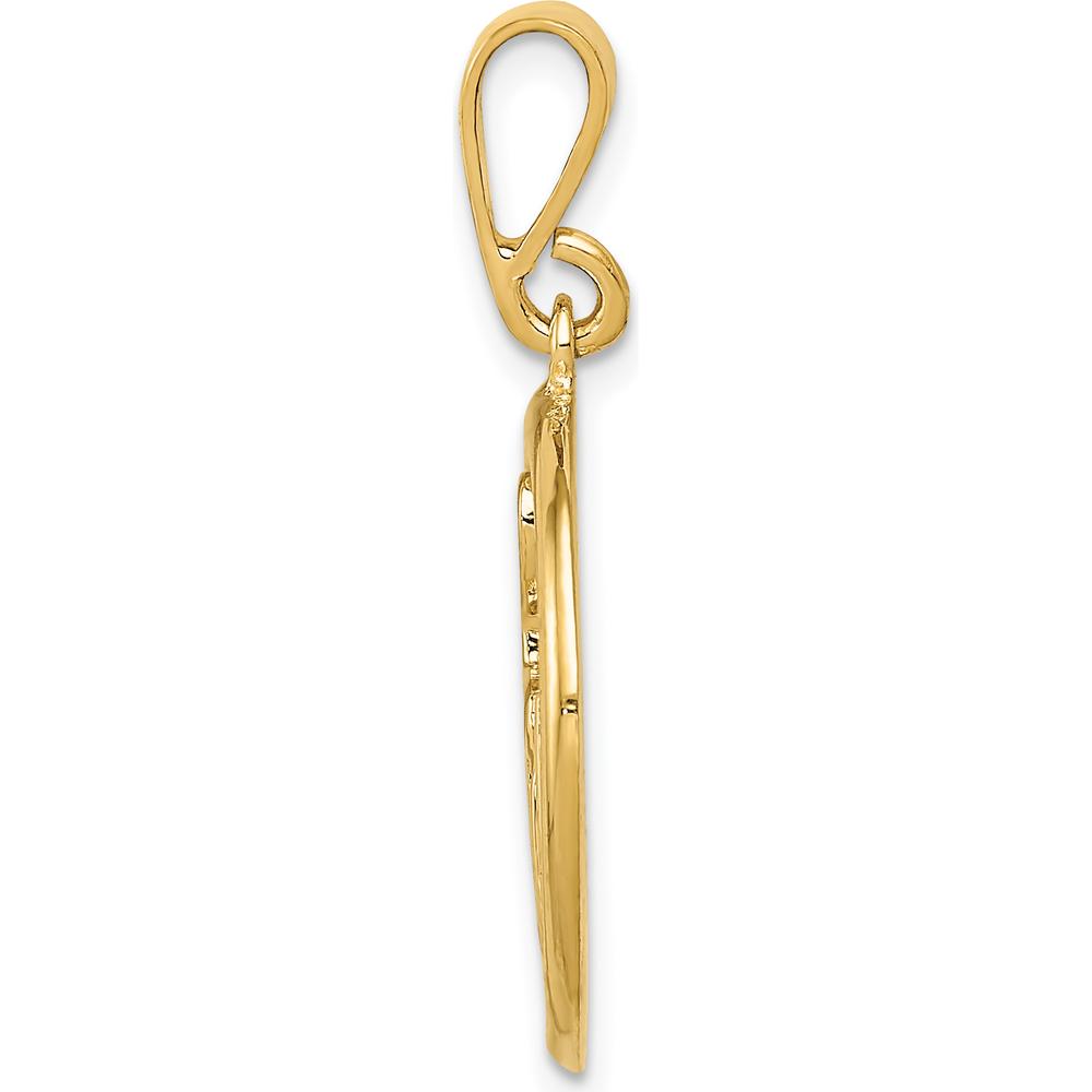 10K Yellow Gold Polished Musical Notes Pendant - Elegant Music-Themed Charm