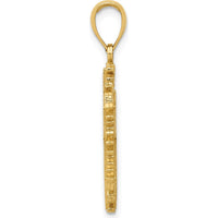 10K Yellow Gold Polished Snowflake Pendant - 26mm Length, 17mm Width