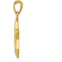 10K Yellow Gold Polished Star of David Pendant