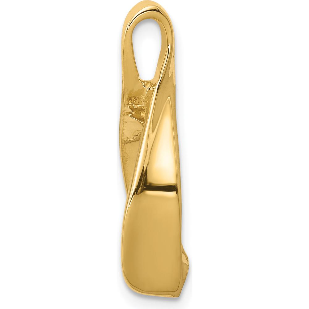 10K Yellow Gold Reversible Omega Slide for 2mm Omega Chain