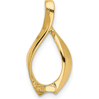 10K Yellow Gold Reversible Omega Slide for 2mm Omega Chain