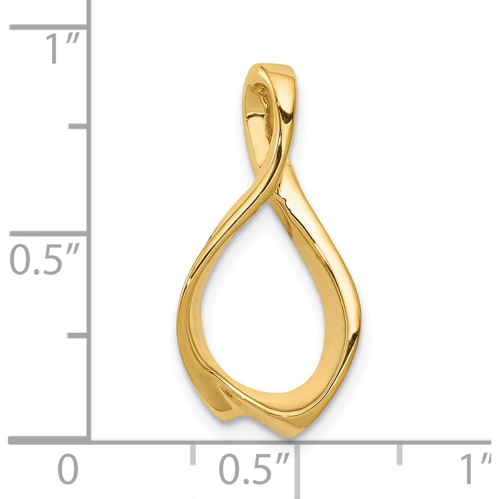10K Yellow Gold Reversible Omega Slide for 2mm Omega Chain