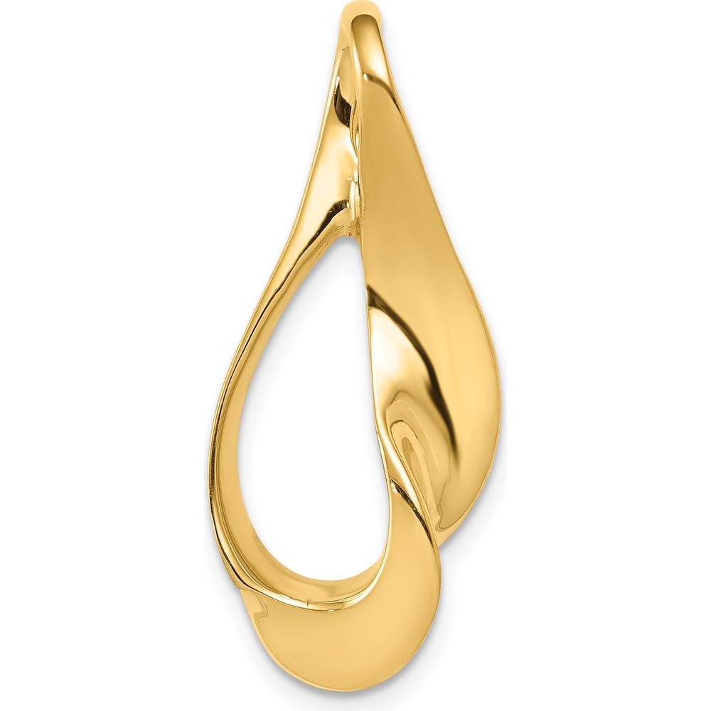 10K Yellow Gold Reversible Omega Slide for 3mm Regular and 6mm Fancy Chains