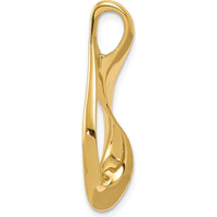 10K Yellow Gold Reversible Omega Slide for 3mm Regular and 6mm Fancy Chains