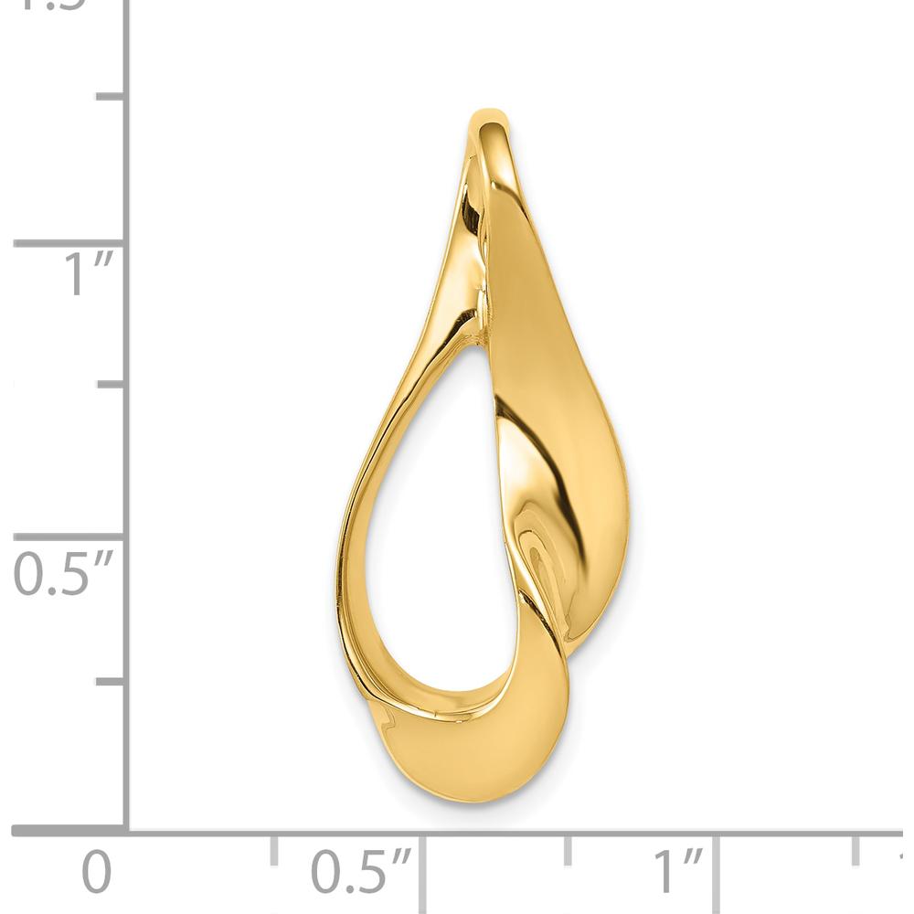 10K Yellow Gold Reversible Omega Slide for 3mm Regular and 6mm Fancy Chains