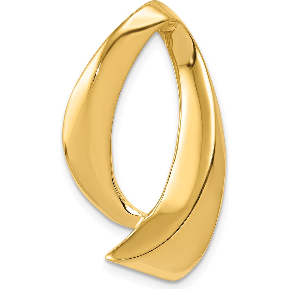 10K Yellow Gold Reversible Omega Slide for 8mm Regular & 10mm Fancy Chains