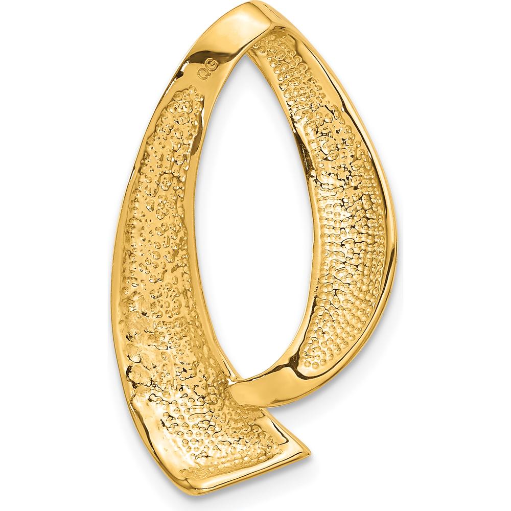 10K Yellow Gold Reversible Omega Slide for 8mm Regular & 10mm Fancy Chains