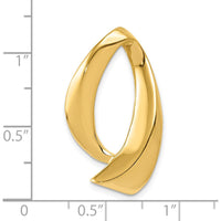 10K Yellow Gold Reversible Omega Slide for 8mm Regular & 10mm Fancy Chains