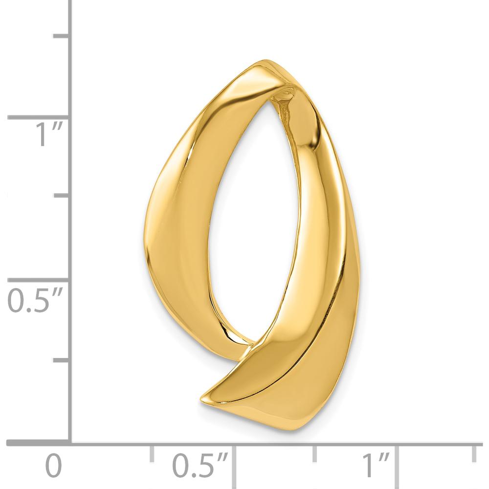 10K Yellow Gold Reversible Omega Slide for 8mm Regular & 10mm Fancy Chains