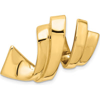 10K Yellow Gold Reversible Omega Slide for 8mm Regular and 10mm Fancy Chains