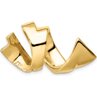 10K Yellow Gold Reversible Omega Slide for 8mm Regular and 10mm Fancy Chains