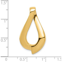 10K Yellow Gold Reversible Omega Slide for 8mm Regular and 10mm Fancy Chains