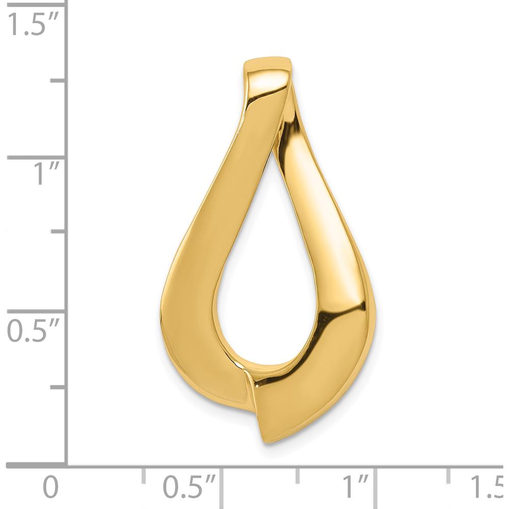 10K Yellow Gold Reversible Omega Slide for 8mm Regular and 10mm Fancy Chains