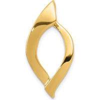 10K Yellow Gold Reversible Omega Slide for 8mm Regular and 10mm Fancy Chains