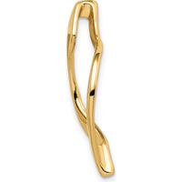 10K Yellow Gold Reversible Omega Slide for 8mm Regular and 10mm Fancy Chains