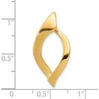 10K Yellow Gold Reversible Omega Slide for 8mm Regular and 10mm Fancy Chains