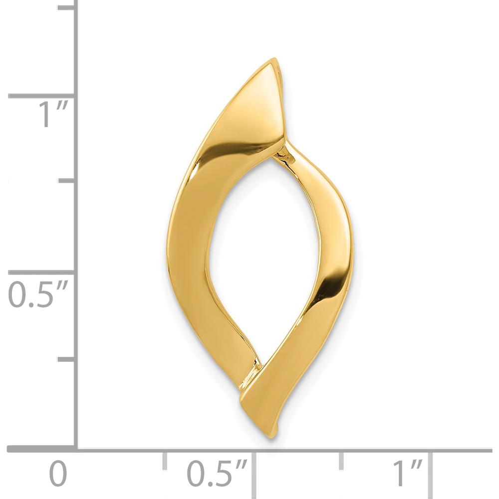 10K Yellow Gold Reversible Omega Slide for 8mm Regular and 10mm Fancy Chains
