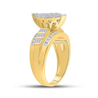 10K Yellow Gold Round Diamond Bridal Ring - 1 Carat Total Diamond Weight