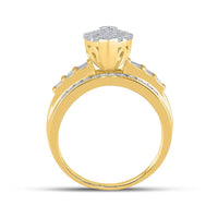 10K Yellow Gold Round Diamond Bridal Ring - 1 Carat Total Diamond Weight