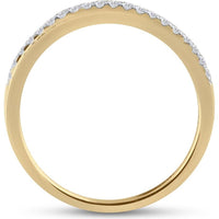 10K Yellow Gold Round Diamond Bridal Wedding Ring Set - 5/8 Carat Total Diamond Weight