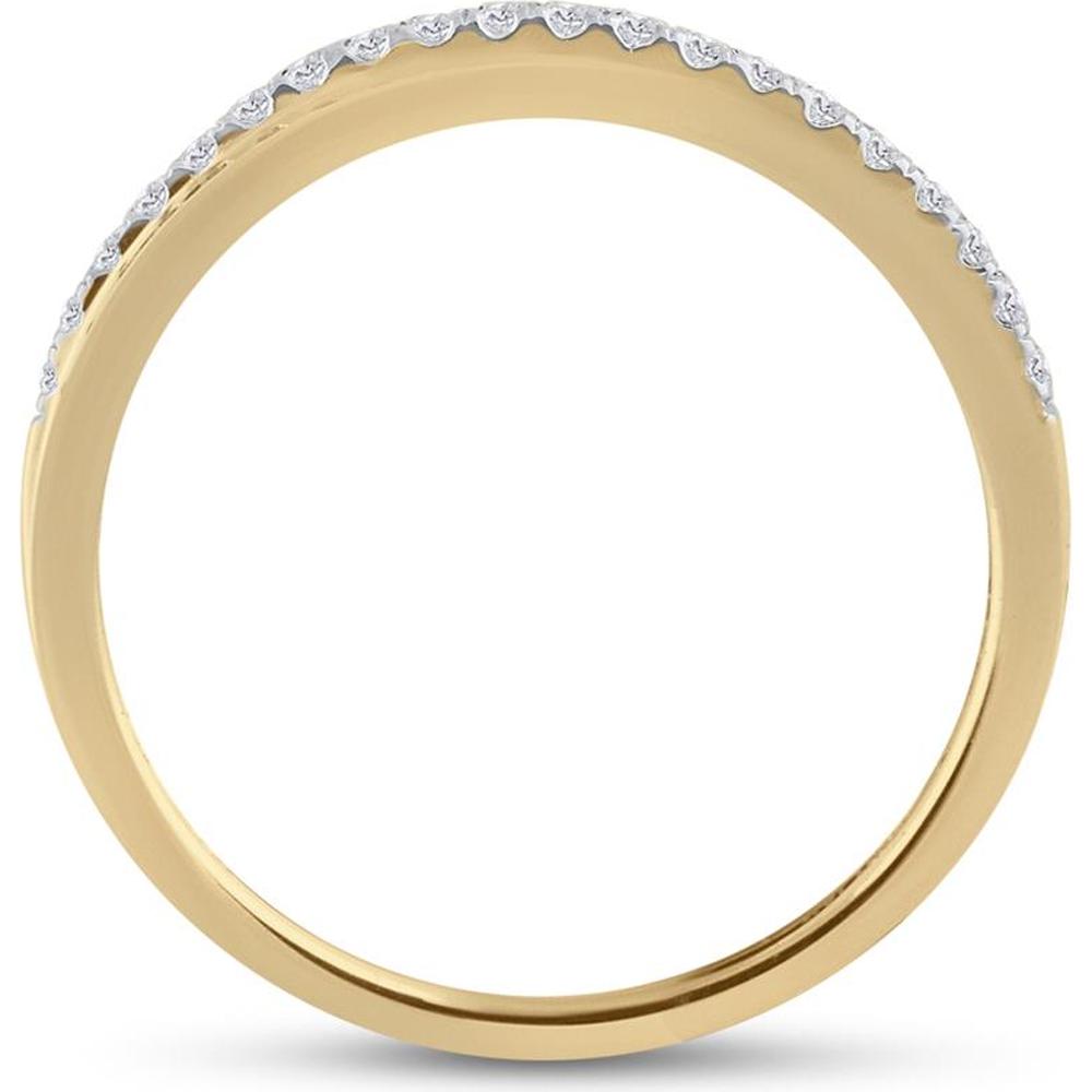 10K Yellow Gold Round Diamond Bridal Wedding Ring Set - 5/8 Carat Total Diamond Weight