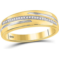10K Yellow Gold Round Diamond Cluster Matching Wedding Set with 3/8 Carat Total Diamond Weight