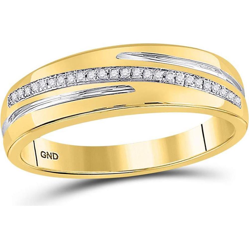 10K Yellow Gold Round Diamond Cluster Matching Wedding Set with 3/8 Carat Total Diamond Weight
