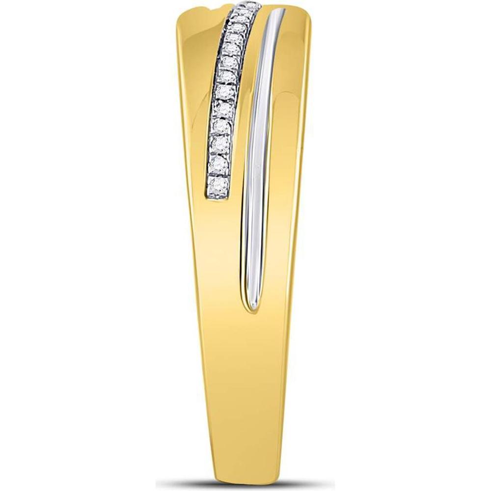 10K Yellow Gold Round Diamond Cluster Matching Wedding Set with 3/8 Carat Total Diamond Weight