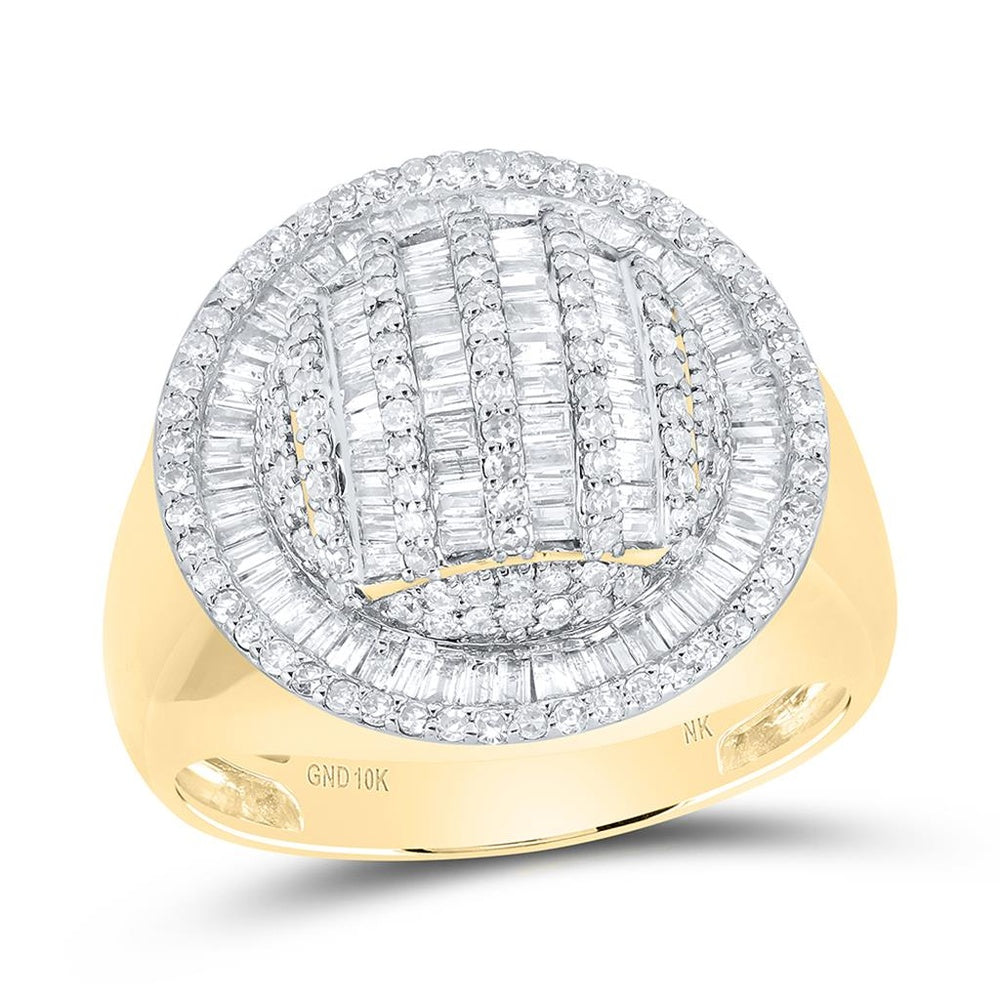 10K Yellow Gold Round Diamond Ring - 1 1/2 Carat Total Diamond Weight