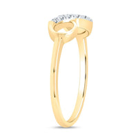 10K Yellow Gold Round Diamond Ring - 1/20 Carat Total Diamond Weight