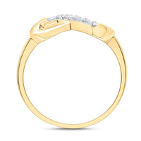 10K Yellow Gold Round Diamond Ring - 1/20 Carat Total Diamond Weight