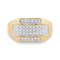 10K Yellow Gold Round Diamond Ring - 1/3 Carat Total Diamond Weight
