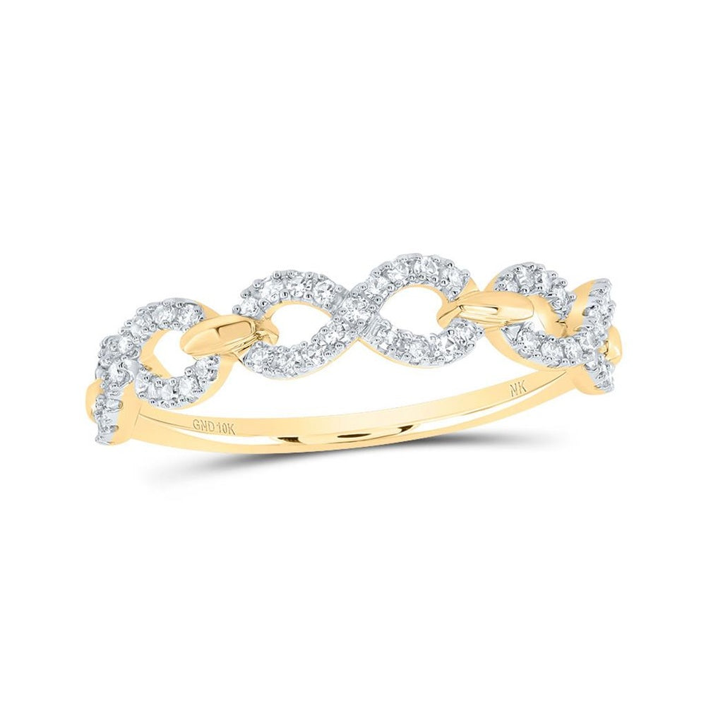 10K Yellow Gold Round Diamond Ring - 1/4 Carat Total Diamond Weight