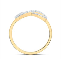 10K Yellow Gold Round Diamond Ring - 1/7 Carat Total Diamond Weight