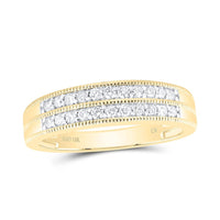 10K Yellow Gold Round Diamond Ring - 1 Carat Total Diamond Weight