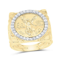 10K Yellow Gold Round Diamond Ring - 5/8 Carat Total Diamond Weight