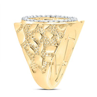 10K Yellow Gold Round Diamond Ring - 5/8 Carat Total Diamond Weight