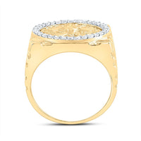 10K Yellow Gold Round Diamond Ring - 5/8 Carat Total Diamond Weight