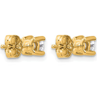 10K Yellow Gold Round Diamond Stud Earrings - 0.23 Carats Total Diamond Weight by Oro Pregiato