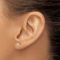 10K Yellow Gold Round Diamond Stud Earrings - 0.33 Carats Total Diamond Weight by Oro Pregiato