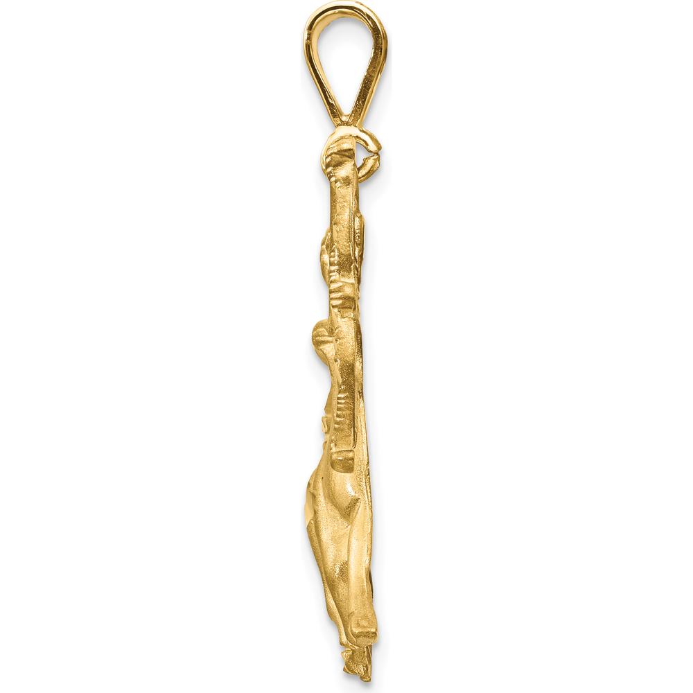 10K Yellow Gold Sagittarius Zodiac Pendant Charm - 40mm